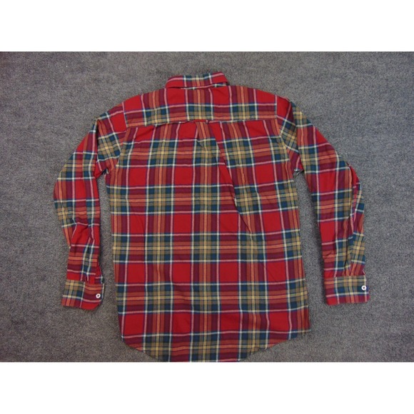 Onward Reserve Flannel Shirt Mens Medium Red Plaid Long Sleeve Casual Button Up - Picture 3 of 8